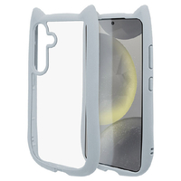 ラスタバナナ Galaxy S24用ネコミミケース MIMI TPU×PC スモーキーブルー 7948GS24HPSBL