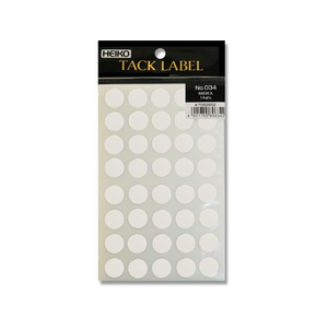 ヘイコー タックラベル φ14 No.034 白 680枚 FC850SF-007062652-イメージ1
