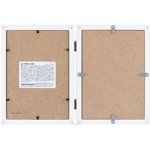 ナカバヤシ 鏡&フォトフレーム 2面 2L ホワイト FCE906Y-F-TW-117-W-イメージ2