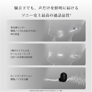 SONY ワイヤレスノイズキャンセリングステレオヘッドセット ブラック WF1000XM6 B-イメージ17