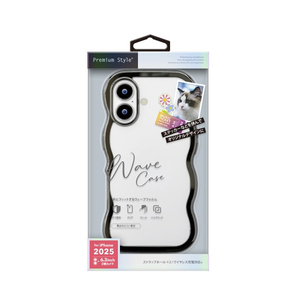 PGA iPhone 17用ウェーブケース ブラック PG-25AWH02BK-イメージ1