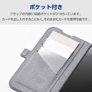 エレコム iPhone17用手帳型ケース 磁石付 耐衝撃 ブラック PM-A25APLFY3BK-イメージ5