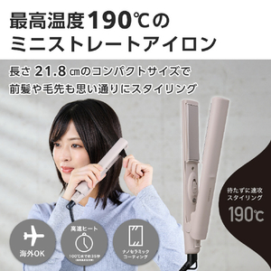 テスコム ミニストレートアイロン グレージュ TS120A-C-イメージ3