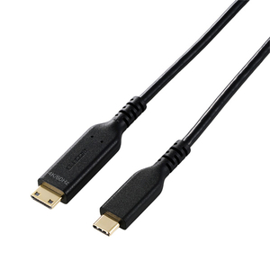 エレコム USB Type-C(TM) - Mini HDMI(R)変換ケーブル ブラック CAC-CMHDMI10BK-イメージ1