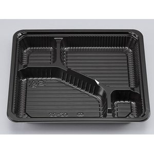 シーピー化成 弁当容器 新CZ-22 BS黒 本体 50枚 FCG373V-00529153-イメージ1