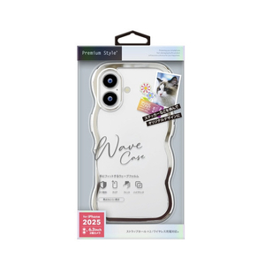 PGA iPhone 17用ウェーブケース シルバー PG-25AWH03SV-イメージ1