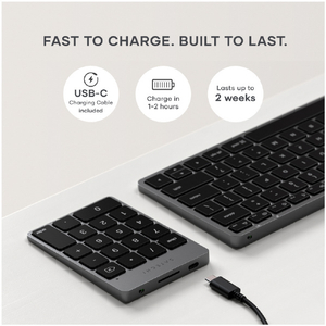 SATECHI Satechi スリムワイヤレスキーパッド(USB-C) スペースブラック PST-KSALKPM-イメージ2