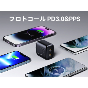 VOLTME USB急速充電器 Revo 35 Duo Lite USB PD(パワーデリバリー)対応 35W USB-C×2ポート ブラック V2088-イメージ16