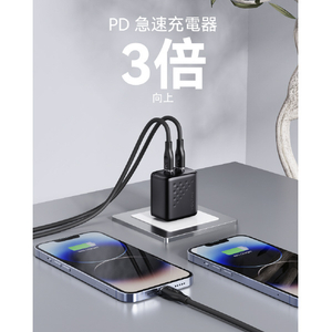 VOLTME USB急速充電器 Revo 35 Duo Lite USB PD(パワーデリバリー)対応 35W USB-C×2ポート ブラック V2088-イメージ7