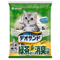 ユニ・チャームペットケア デオサンド 緑茶成分入り消臭する砂(5L) ｼﾖｳｼﾕｳｽﾙｽﾅ5L