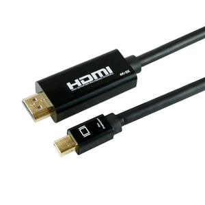 ホ－リック Mini DisplayPort→HDMI変換ケーブル(3m) MDPHD30-177BK-イメージ1