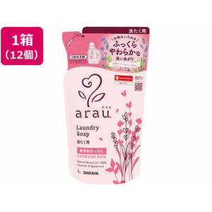 サラヤ アラウ.洗たく用せっけんラベンダー&スペアミント詰替1L 12個 FC217PA-イメージ1