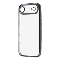 レイ・アウト iPhone Air用ソフトケース 精密設計 フレームメッキ ブラック RT-P54PFC2/BM