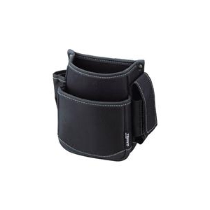 トラスコ中山 TRUSCO　腰袋　2段　携帯電話ホルダー付き　ブラック TWP2-BK-イメージ1
