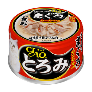 いなばペットフード A‐43 とろみ ささみ・まぐろ カニカマ入り 80g A43ﾄﾛﾐｻｻﾐ･ﾏｸﾞﾛｶﾆｶﾏ80G-イメージ1