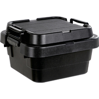 トラスコ トランクカーゴ フラット天板仕様 浅型 ２０Ｌ 黒 仕切板(別売)：SHI-LOW BLKCFL-30