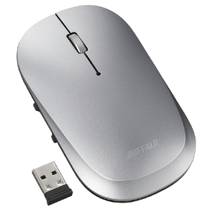 BUFFALO 薄型 5ボタン 無線 BlueLEDマウス ノーマル シルバー BSMBW530NSV-イメージ4