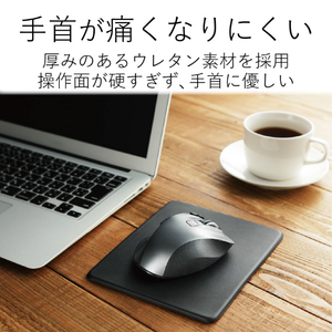 エレコム ソフトレザーマウスパッド ブラック MP-SL01BK-イメージ6