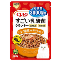 いなばペットフード CIAO すごい乳酸菌クランキー かつお節入り チキン味 200g ｽｺﾞｲﾆﾕｳｻﾝｷﾝCｶﾂｵﾁｷﾝ200G