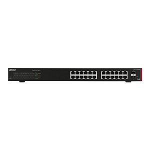バッファロー 法人向け レイヤー2 Giga PoE スマートスイッチ ブラック BS-GS2124P/HP-イメージ3