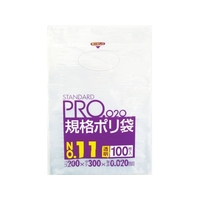 日本サニパック LT11スタンダードポリ袋11号(0.02)透明100枚 FC992GC-4754361
