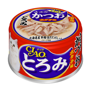 いなばペットフード CIAO とろみ ささみ・かつお ホタテ味 80g A44ﾄﾛﾐｻｻﾐ･ｶﾂｵﾎﾀﾃ80G-イメージ1