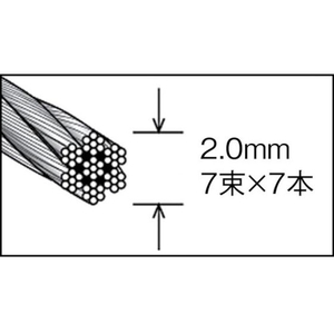 トラスコ中山 ステンレスワイヤロープ Φ2.0mm×30m 23050 FC226EG-4891368-イメージ2