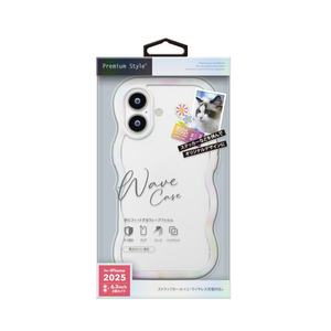 PGA iPhone 17用ウェーブケース ホワイト PG-25AWH04WH-イメージ1