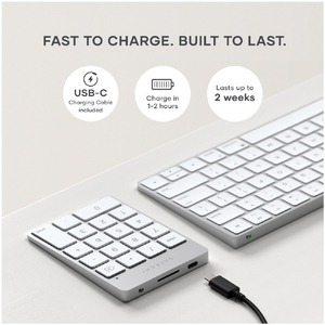 SATECHI Satechi スリムワイヤレスキーパッド(USB-C) シルバー PST-KSALKPS-イメージ3