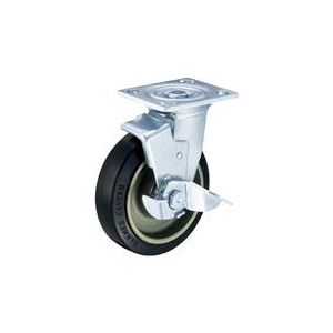 ハンマーキャスター Sシリーズ500タイプ自在SP付ゴムB車100mm 519BPS-CR100-BAR01-イメージ1