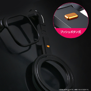 HACRAY iPhone 16 Pro用360 RingStandバンパー アルミ×ブラック HR27179I16PR-イメージ10