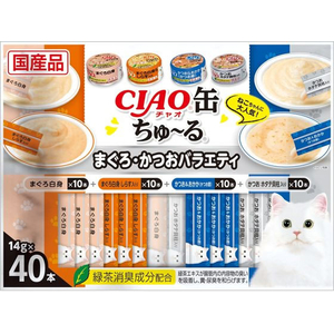 いなば CIAO 缶ちゅーる まぐろ・かつおバラエティ 14g×40P FCF607N-イメージ1