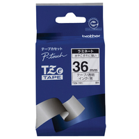 ブラザー ラミネートテープ(黒文字/透明/36mm幅) ピータッチ TZE-161