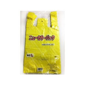 レジ袋 ニューカラーパック イエロー L 100枚×10パック H040174 FCN4619-0926600950-イメージ1