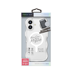 PGA iPhone 17用MagSafe ウェーブケース クリア PG-25AMW01CL-イメージ1