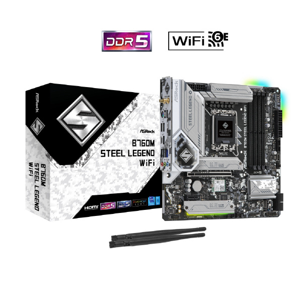 ASRock マザーボード ASRock B760M Steel Legend WiFi B760MSTEELLEGENDWIFI Express ASRock 高速データ転送を実現するPCI OS bit RAID T1818293077(13990円)
