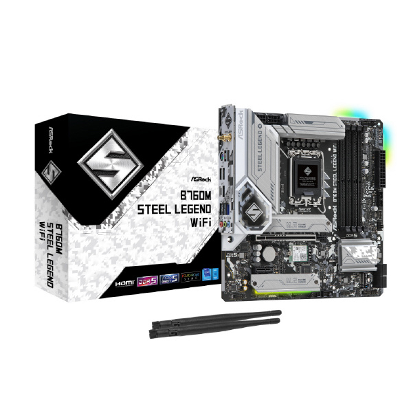 ASRock マザーボード ASRock B760M Steel Legend WiFi B760MSTEELLEGENDWIFI Express ASRock 高速データ転送を実現するPCI OS bit RAID T1818293077(13990円)