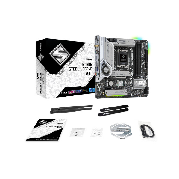 ASRock マザーボード ASRock B760M Steel Legend WiFi B760MSTEELLEGENDWIFI Express ASRock 高速データ転送を実現するPCI OS bit RAID T1818293077(13990円)