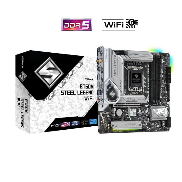 ASRock マザーボード ASRock B760M Steel Legend WiFi B760MSTEELLEGENDWIFI Express ASRock 高速データ転送を実現するPCI OS bit RAID T1818293077(13990円)