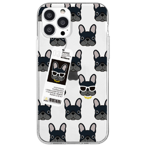 Dparks iPhone 13 Pro用ソフトクリアケース bulldog DS21179I13P-イメージ1