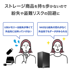 I・Oデータ 2ドライブNAS(ネットワークHDD) 8TB HDL2-LE08NB-イメージ8