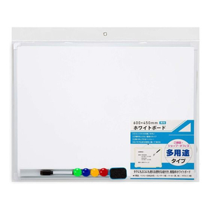 サンケーキコム 樹脂枠ホワイトボード 無地 W600×H450mm FC579PU-WB-6045-イメージ1