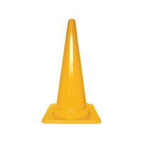 スマートバリュー 三角コーン 黄 FC374RH-N163J-Y