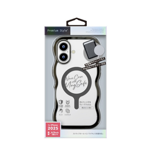 PGA iPhone 17用MagSafe ウェーブケース ブラック PG-25AMW02BK-イメージ1