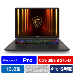 MSI ノートパソコン Vector 16 HX AI A2XW コスモスグレイ VECTOR16HXA2XWIG7650JP-イメージ1
