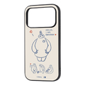 レイ・アウト iPhone 18 Pro用 / 17 Pro用 / ディズニー / maru 衝撃吸収 バンパー ハイブリッドケース / ベイマックス_アイボリー RJ-DP58K4TB/BX28