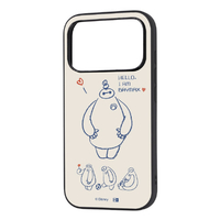 レイ・アウト iPhone 18 Pro用 / 17 Pro用 / ディズニー / maru 衝撃吸収 バンパー ハイブリッドケース / ベイマックス_アイボリー RJ-DP58K4TB/BX28
