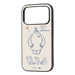レイ・アウト iPhone 18 Pro用 / 17 Pro用 / ディズニー / maru 衝撃吸収 バンパー ハイブリッドケース / ベイマックス_アイボリー RJ-DP58K4TB/BX28-イメージ1