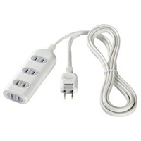 BUFFALO 2ピン式電源タップ シャッター付(4個口・1m) ホワイト BSTAPSH2410WH