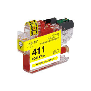 プレジール LC411Y互換インクカートリッジ イエロー PLE-BR411Y-イメージ1